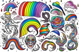 If you want the rainbow you must have the rain tattoo idea