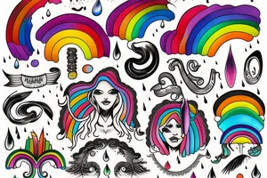 If you want the rainbow you must have the rain tattoo idea