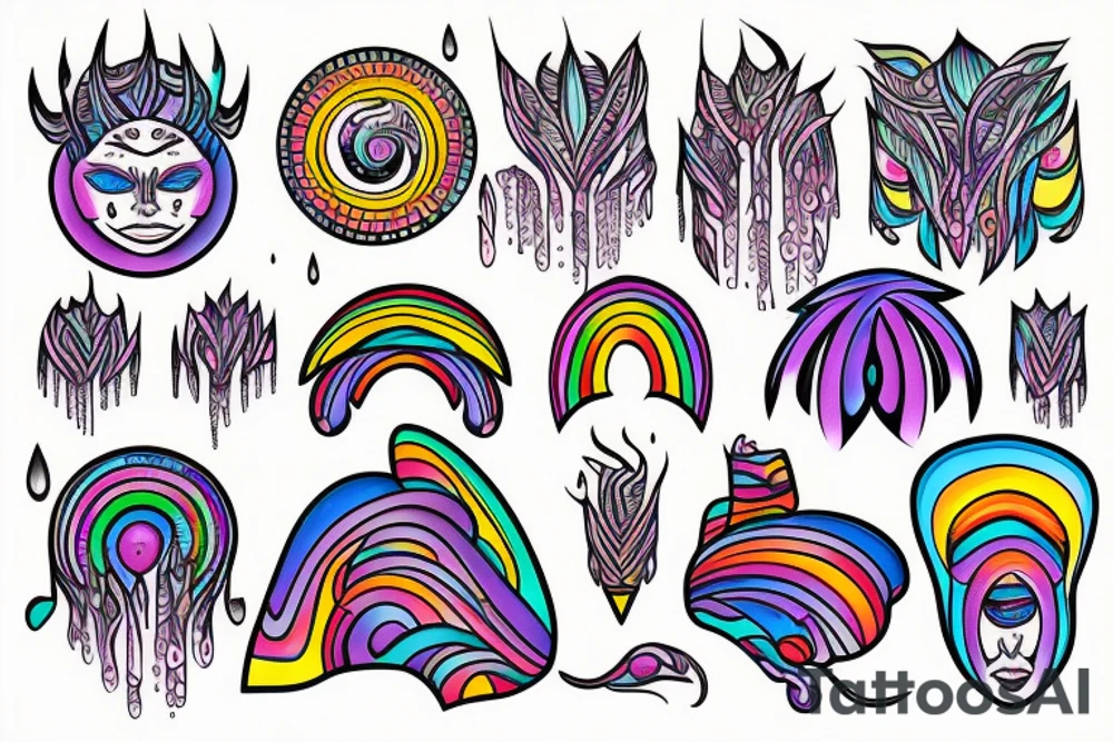 If you want the rainbow you must have the rain tattoo idea
