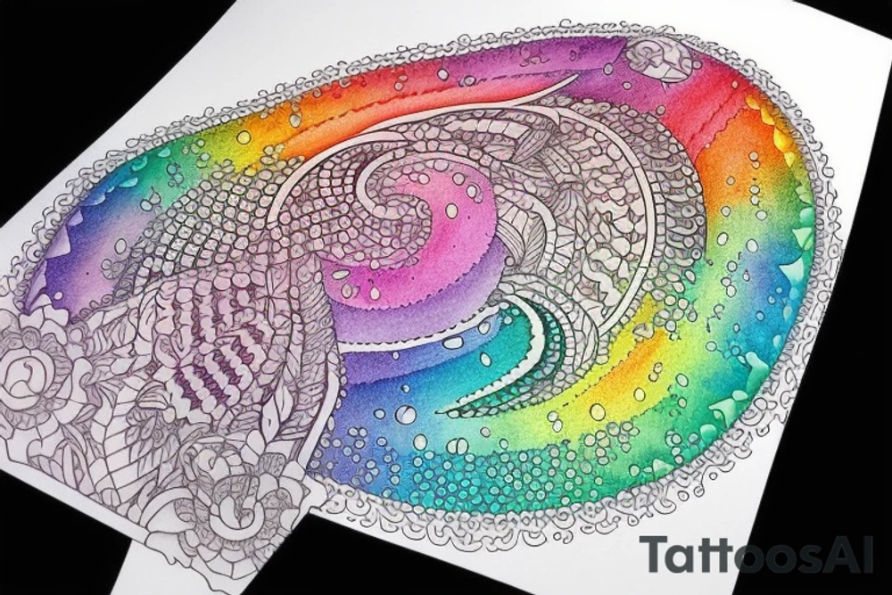 If you want the rainbow you must have the rain tattoo idea