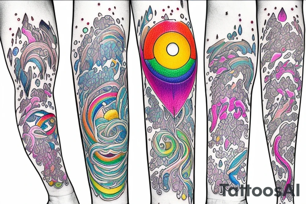 If you want the rainbow you must have the rain tattoo idea