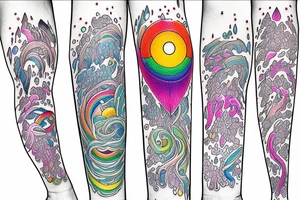 If you want the rainbow you must have the rain tattoo idea