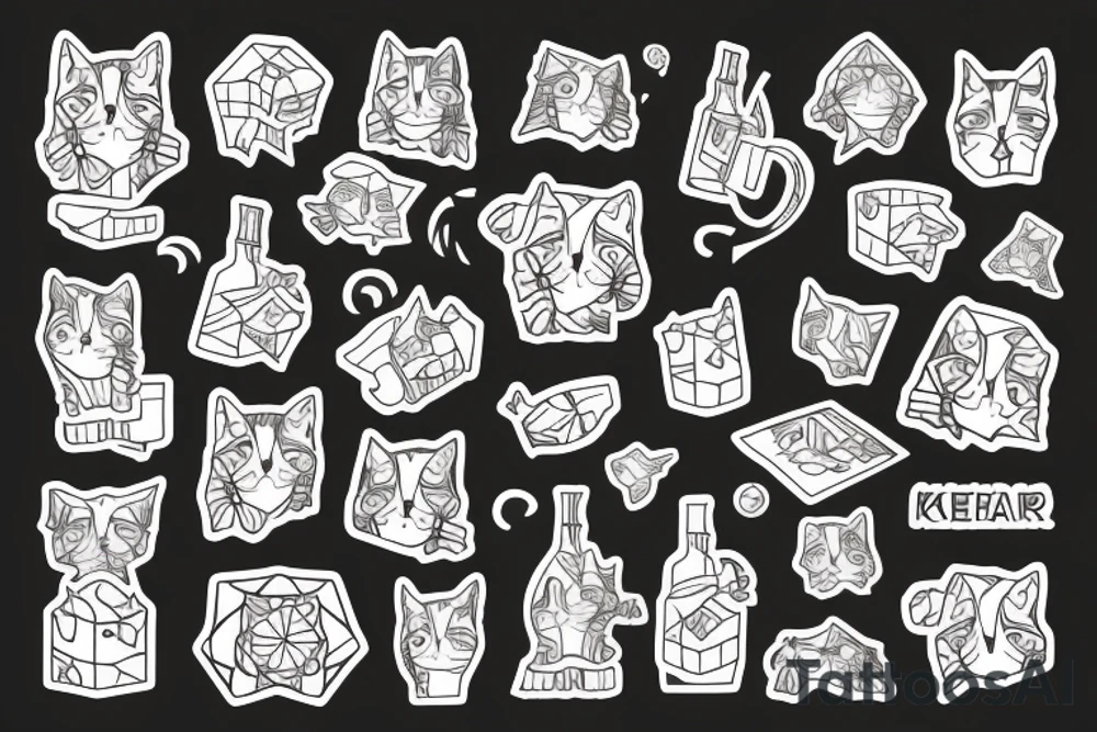 Trash polka kater tattoo idea