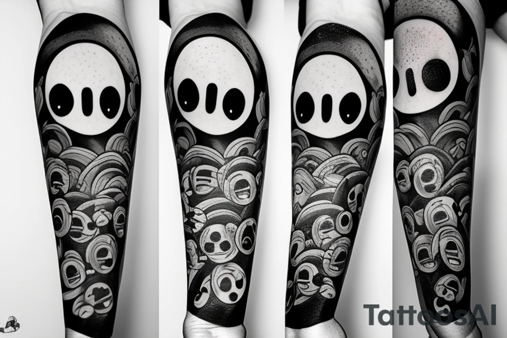 Concept design smiley earth lines tattoo idea