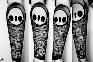 Concept design smiley earth lines tattoo idea