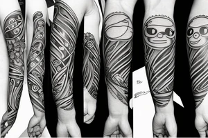Concept design smiley earth lines tattoo idea