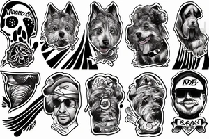 Man and dog on a sailboat tattoo idea