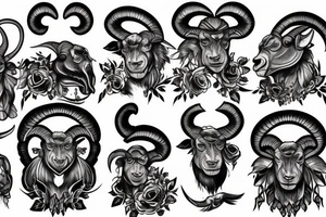 brutal ram tattoo idea