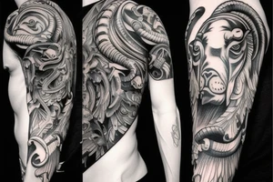 brutal ram tattoo idea