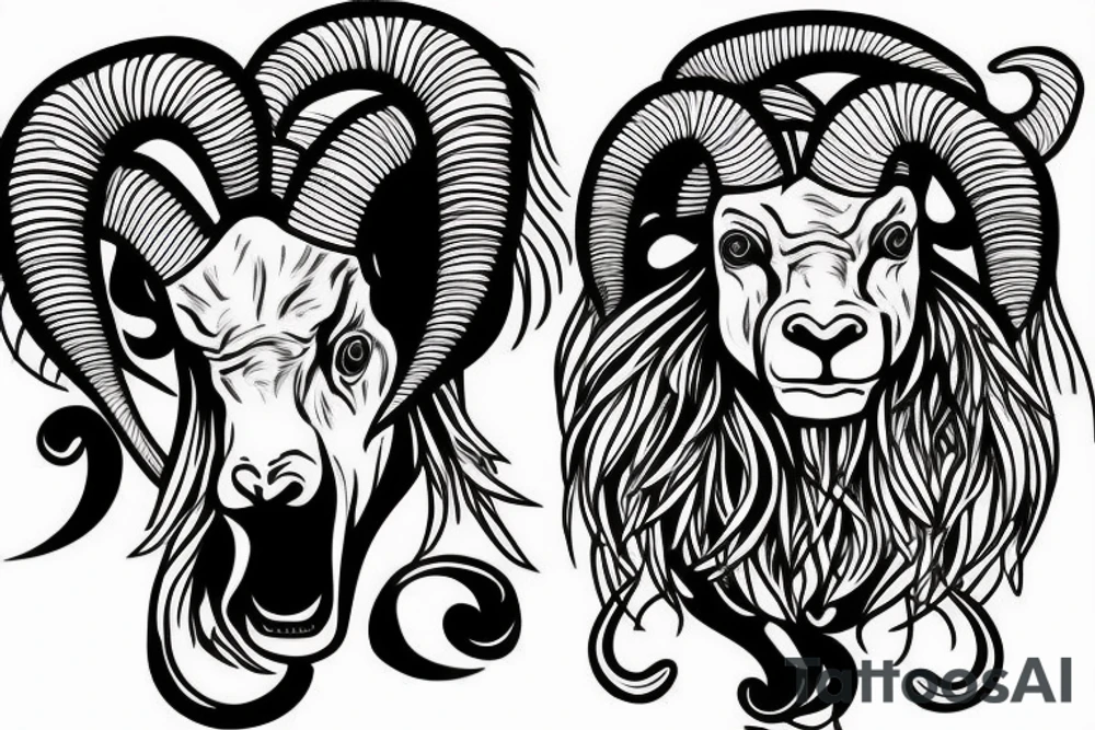 brutal ram tattoo idea