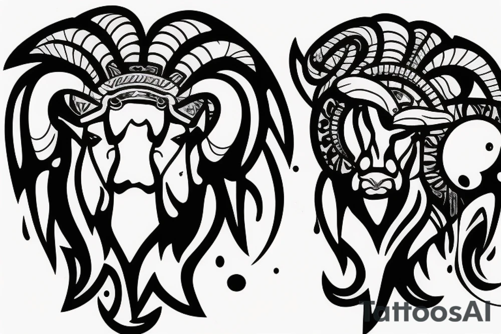 brutal ram tattoo idea