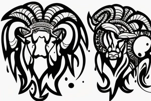 brutal ram tattoo idea
