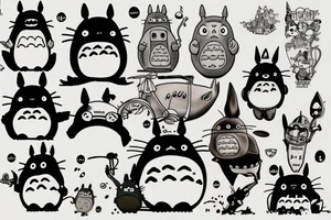 Totoro dark tattoo idea
