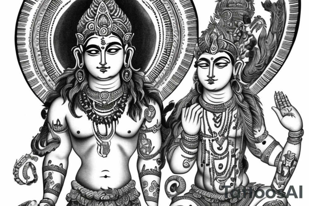 Brahma Vishnu Shiva god tattoo idea