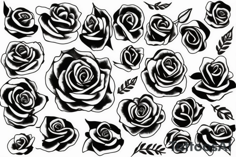 rose face in snuk tattoo idea