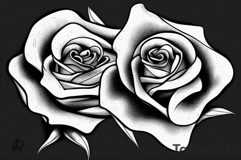 rose face in snuk tattoo idea
