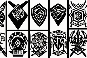 Texas themed with swords tattoo idea