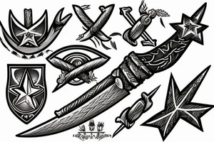 Swords and lone star state tattoo idea
