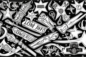 Swords and lone star state tattoo idea