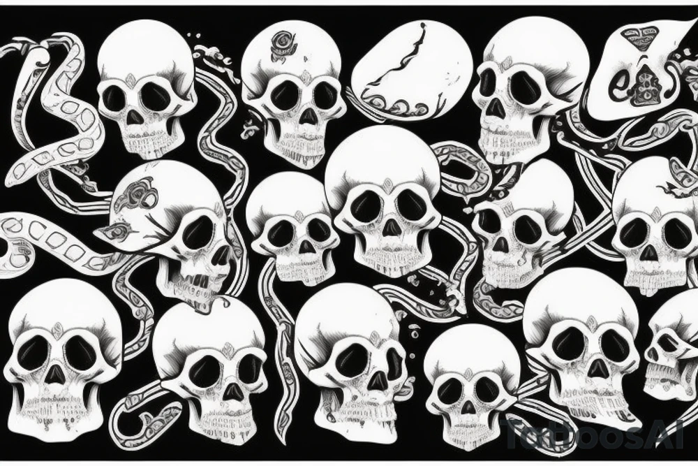 Seven deadly sins in Aztec snake smoke clouds my judgement, skull moon tattoo idea