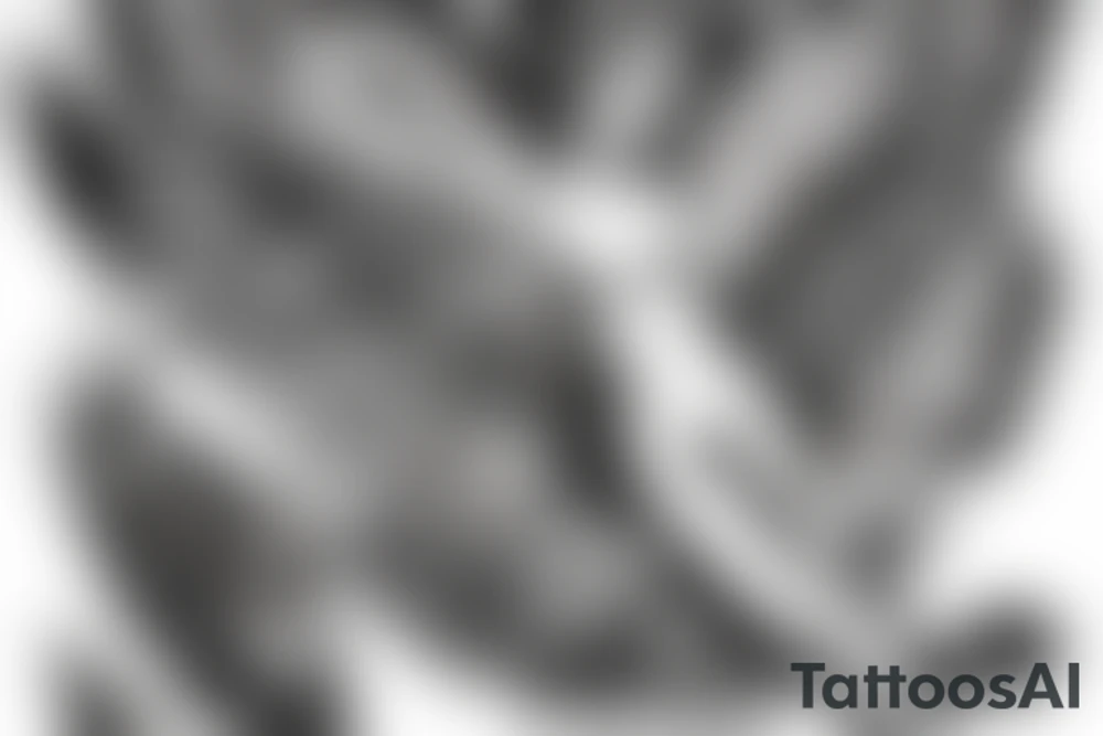The falling angel lucifer on fire tattoo idea