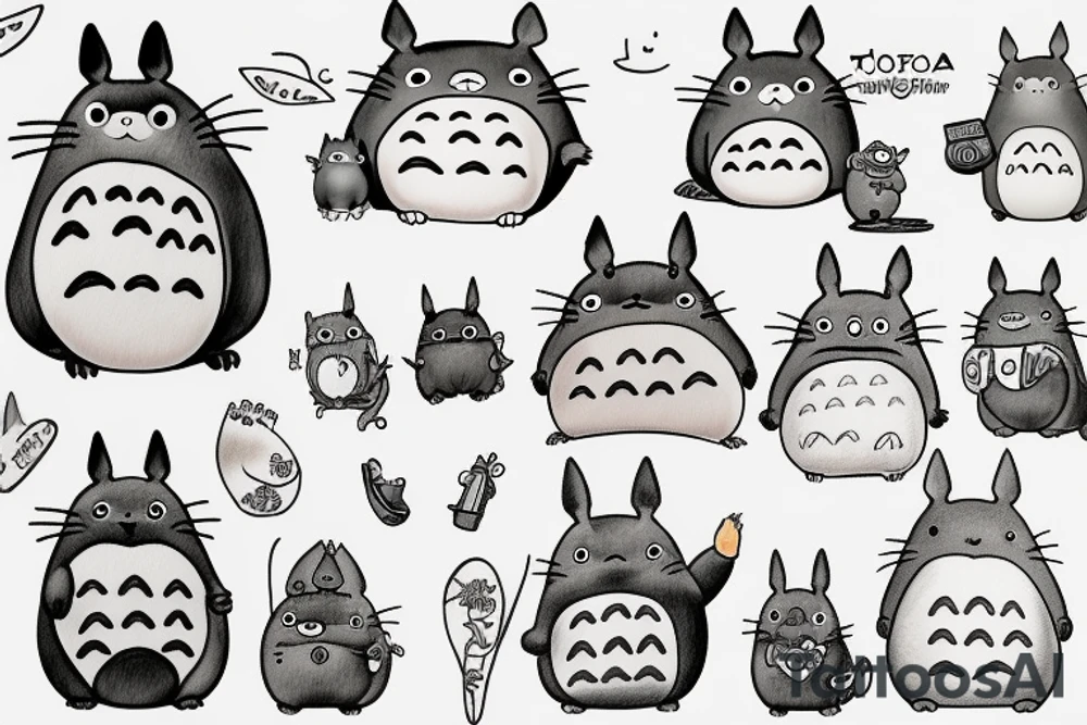 Totoro hard totoro soft tattoo idea