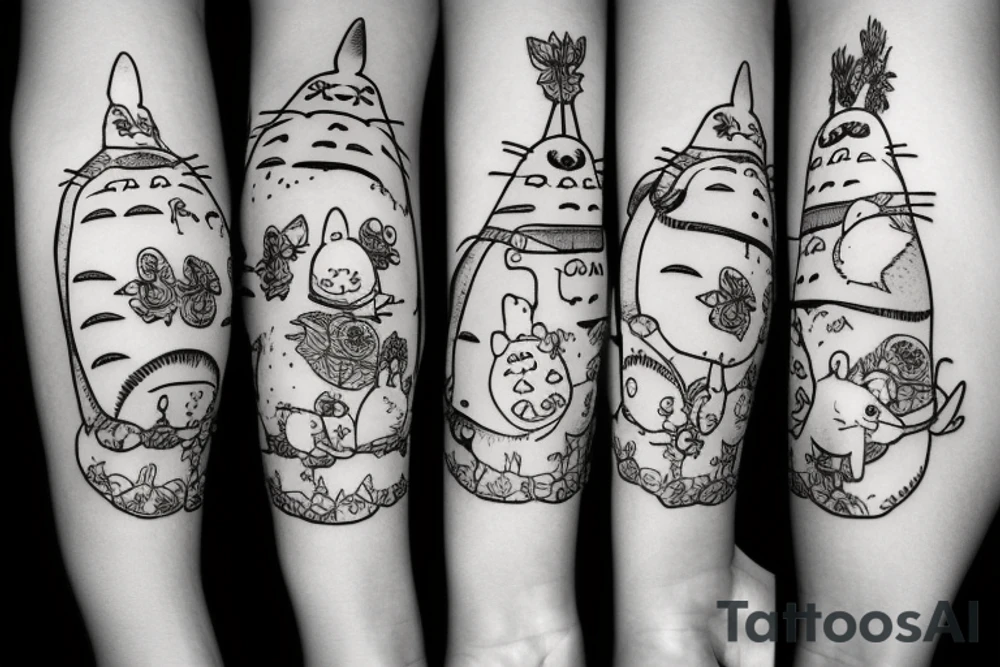 Totoro hard totoro soft tattoo idea