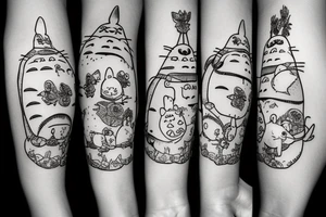 Totoro hard totoro soft tattoo idea