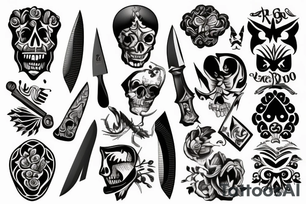 Spanish knife tattoo idea