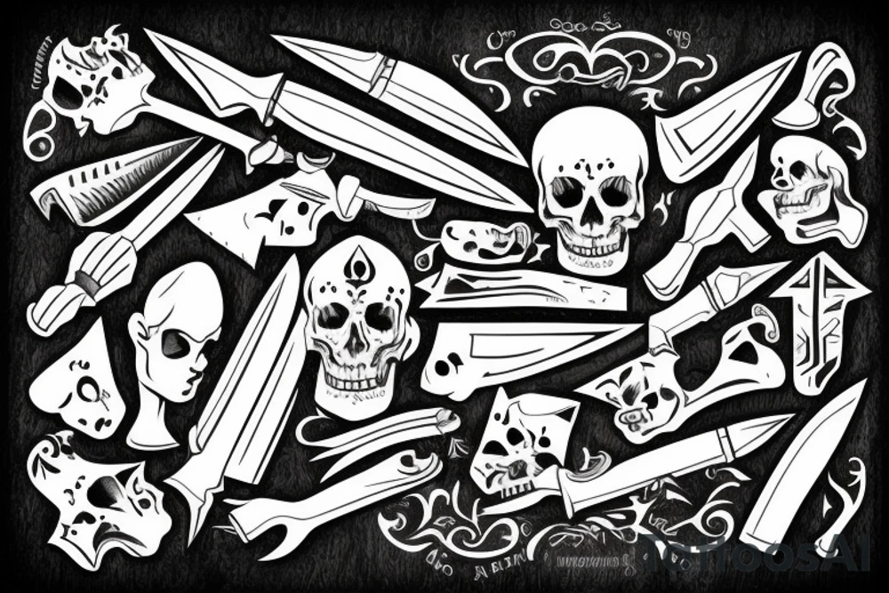 Spanish knife tattoo idea