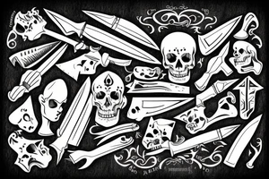 Spanish knife tattoo idea