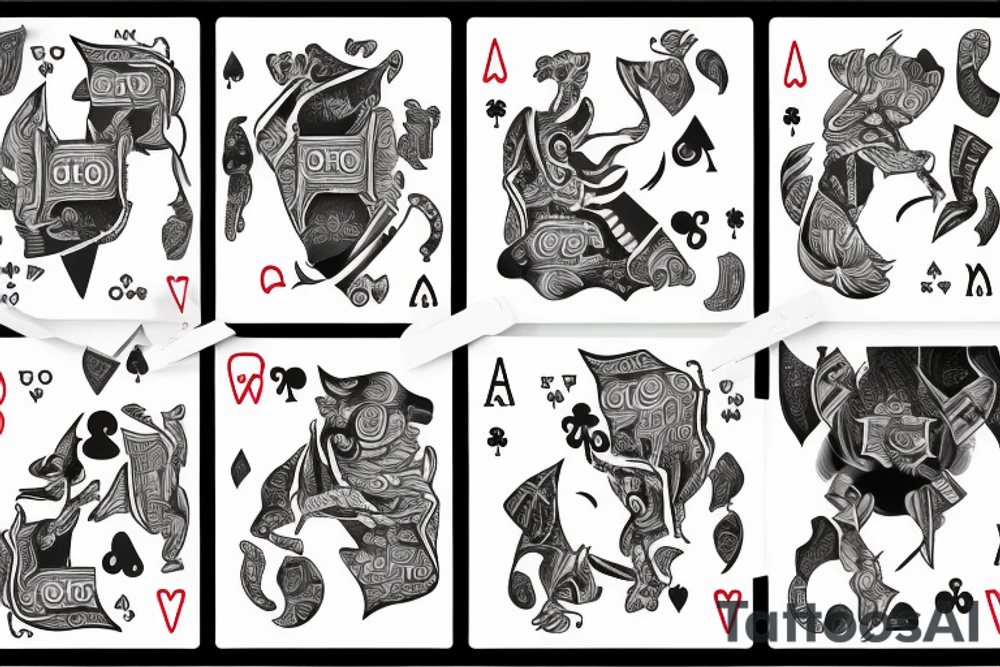 Capricorn with math formula in head and poker chips and money tattoo idea