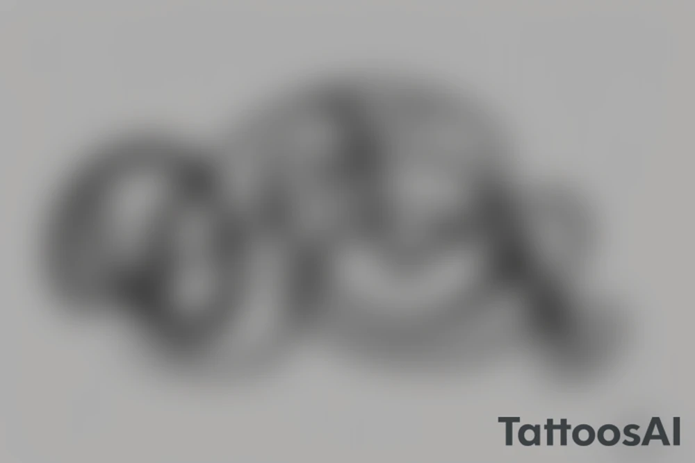 Infinity plus one sign in running writing tattoo idea