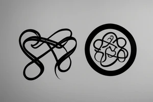 Infinity plus one sign in running writing tattoo idea