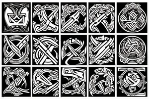 a viking style tattoo for an entire arm tattoo idea