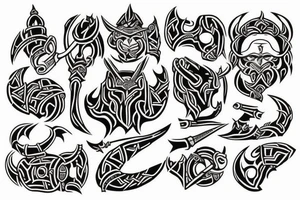 a viking style tattoo for an entire arm tattoo idea