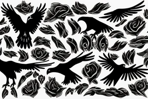 two ravens side by side tattoo idea