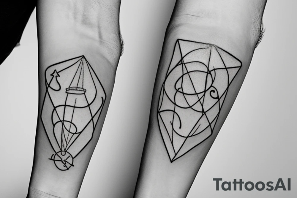 Tattoo on the arm with formulas of chemical compounds tattoo idea
