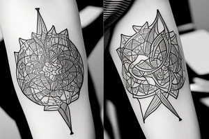 Tattoo on the arm with organic chemistry tattoo idea