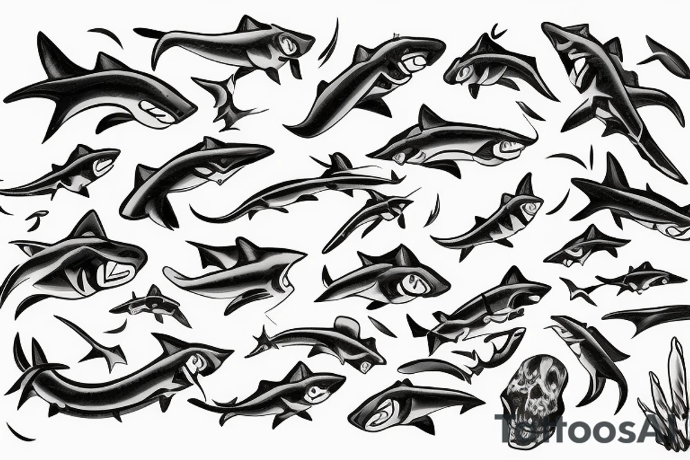 white sharrk tatoo tattoo idea