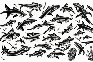 white sharrk tatoo tattoo idea
