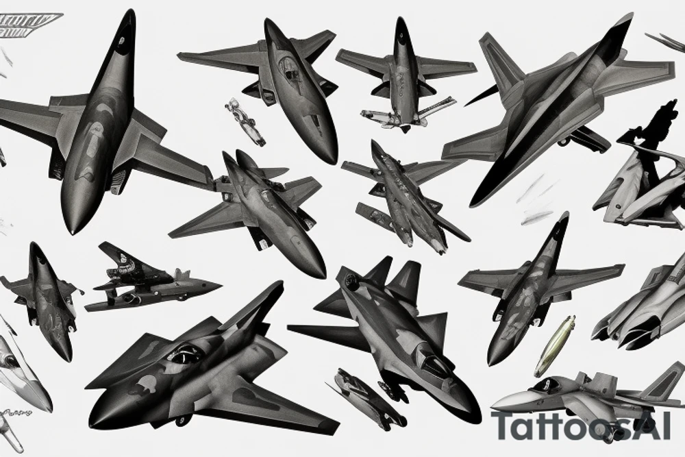 An f-22 raptor tattoo idea