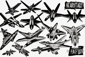 An f-22 raptor tattoo idea