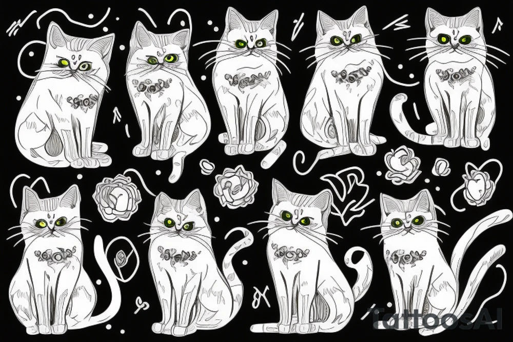 ragdoll cat tattoo idea