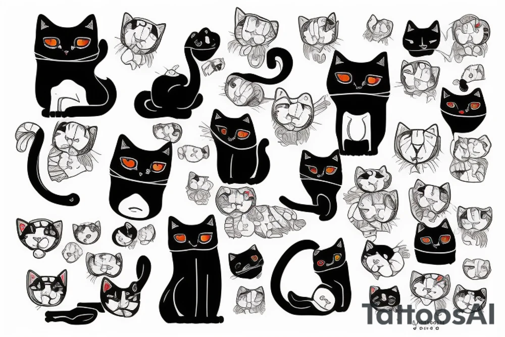 ragdoll cat tattoo idea