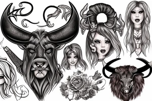 Female Minotaur tattoo idea
