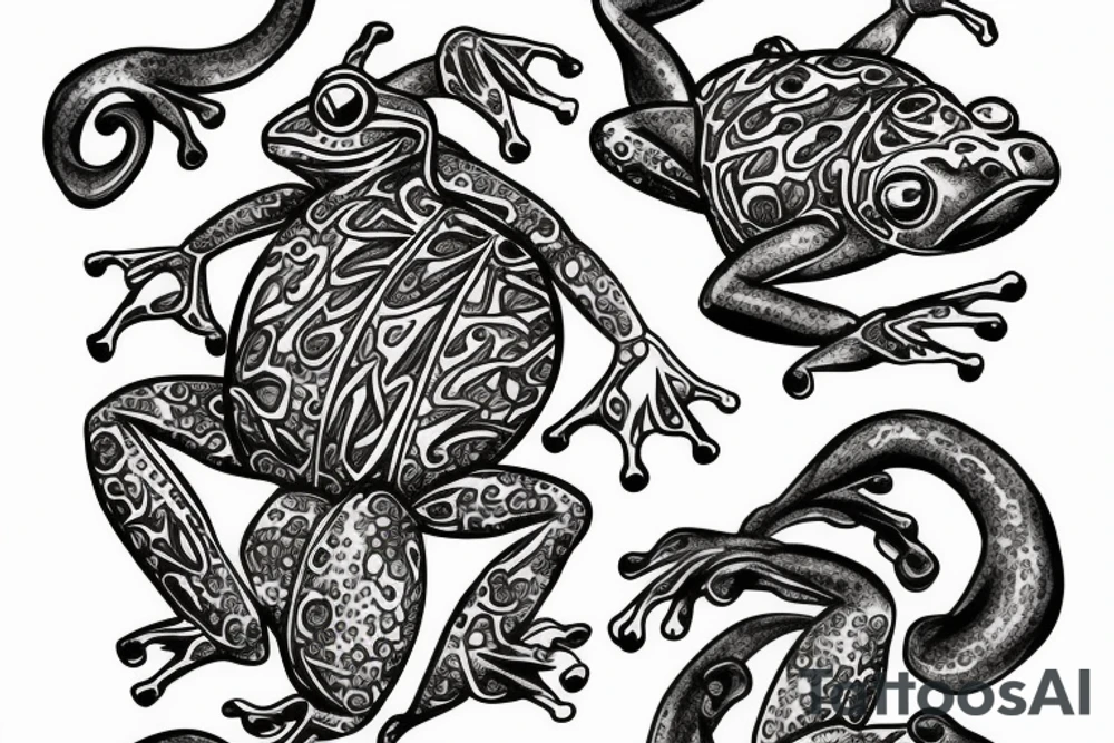 Frog fusion with a warrior frog tattoo idea