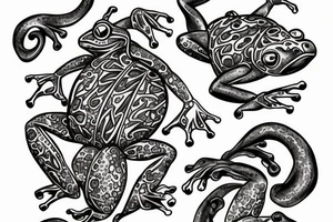 Frog fusion with a warrior frog tattoo idea