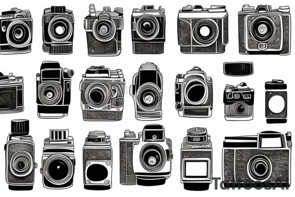 Vintage camera tattoo idea