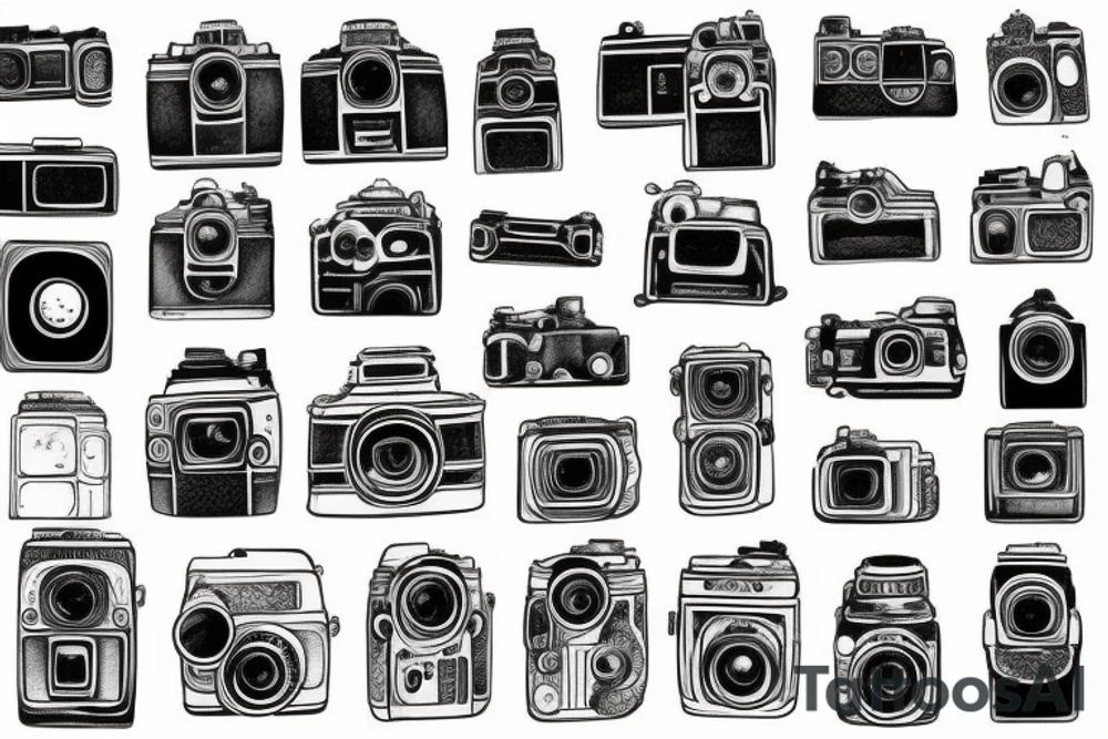 Vintage camera tattoo idea
